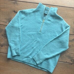 J crew quarter zip wool blend sweater.
